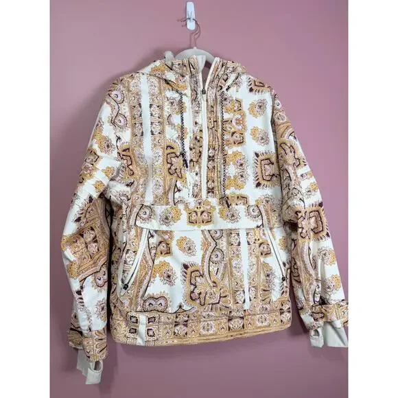 Free People Movement Alpine Glow Ski Pullover Hooded Jacket Size Large